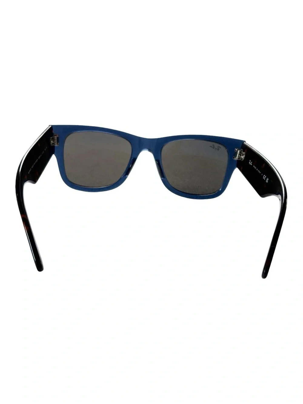 Ray-Ban Mega Wayfarer transparent dark blue w/ blue mirror lenses RB0840S |51.21